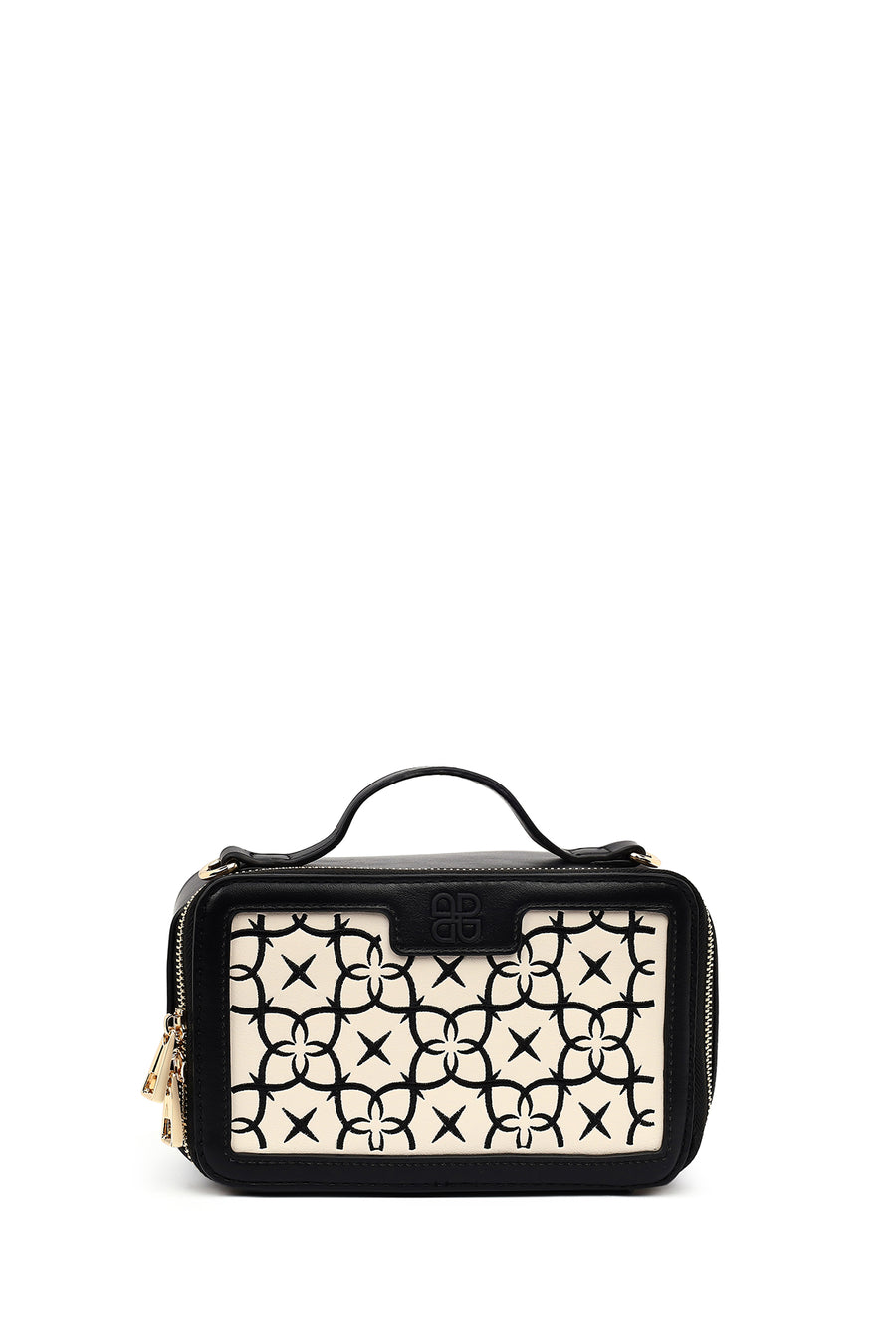 Women's Black Long Strap Printed Shoulder Bag