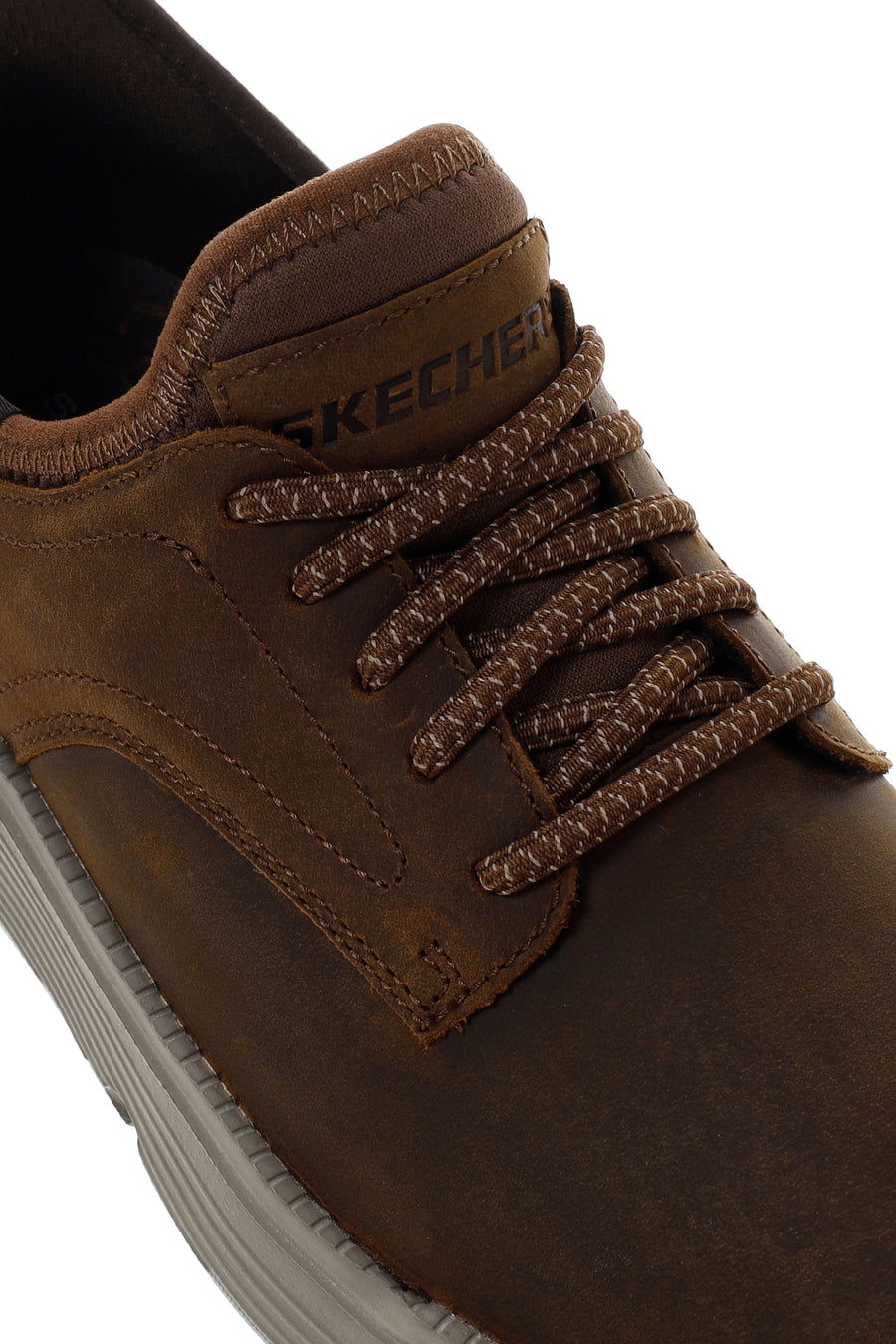 Skechers Erkek Kahverengi Garza Gervin Deri Sneaker