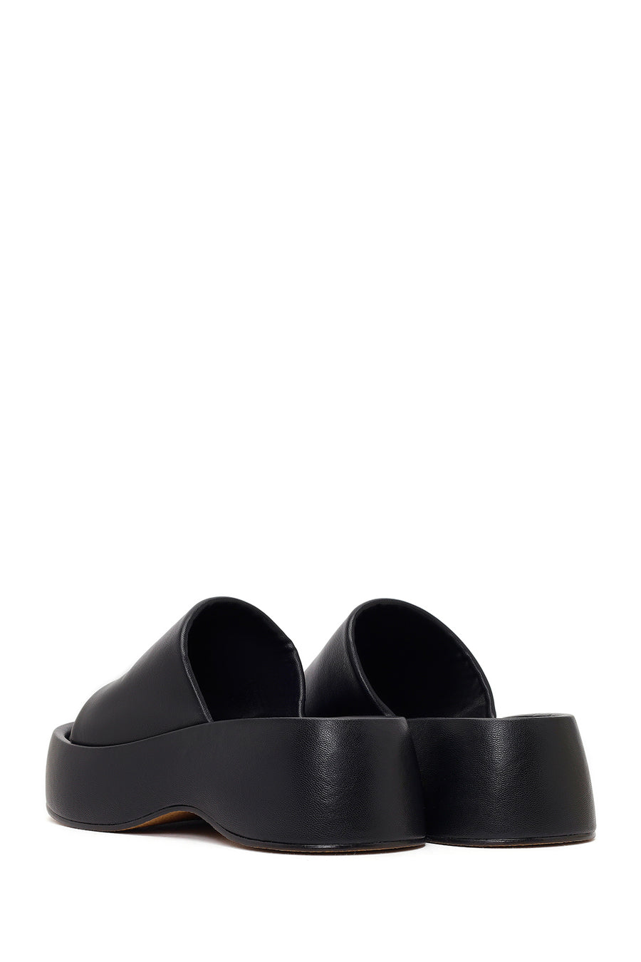 Women's Black Thick Soled Slippers