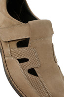 Men's Beige Nubuck Leather Casual Shoes | Derimod