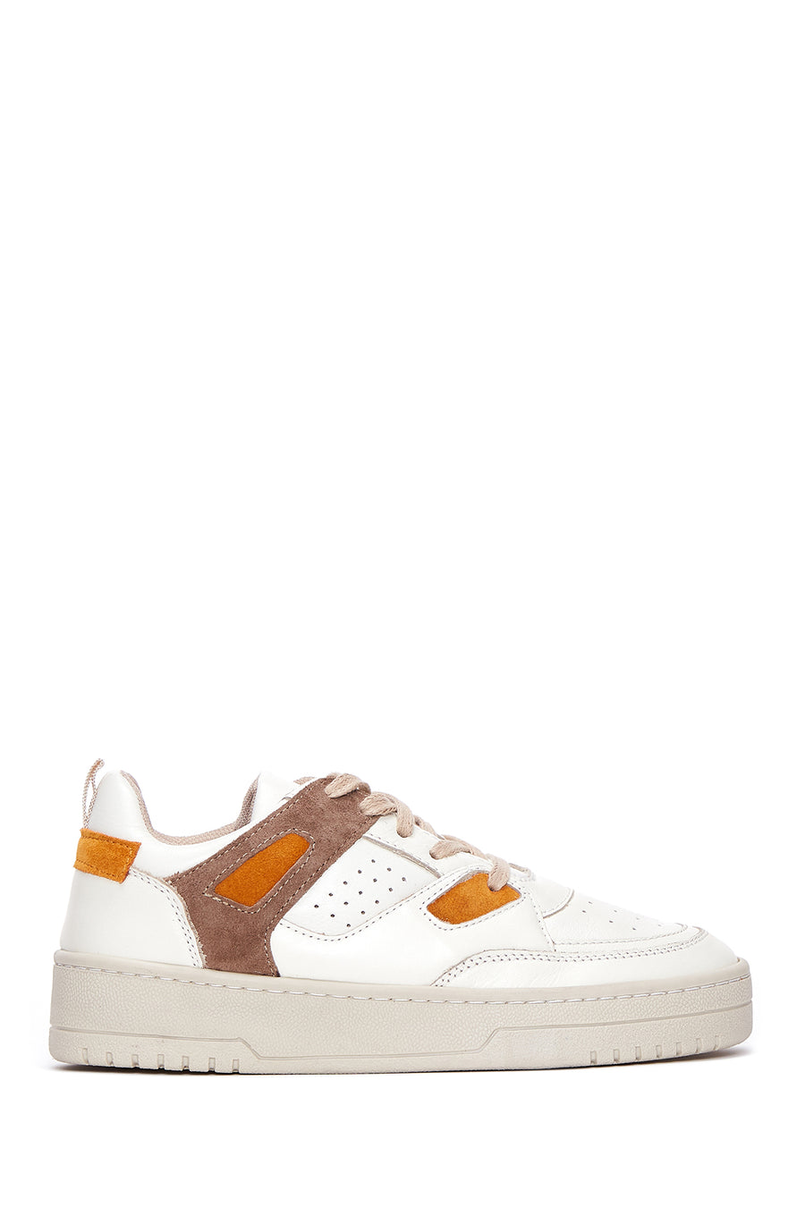 Women's Beige Leather Suede Detailed Sneaker 22WFD500014 | Derimod