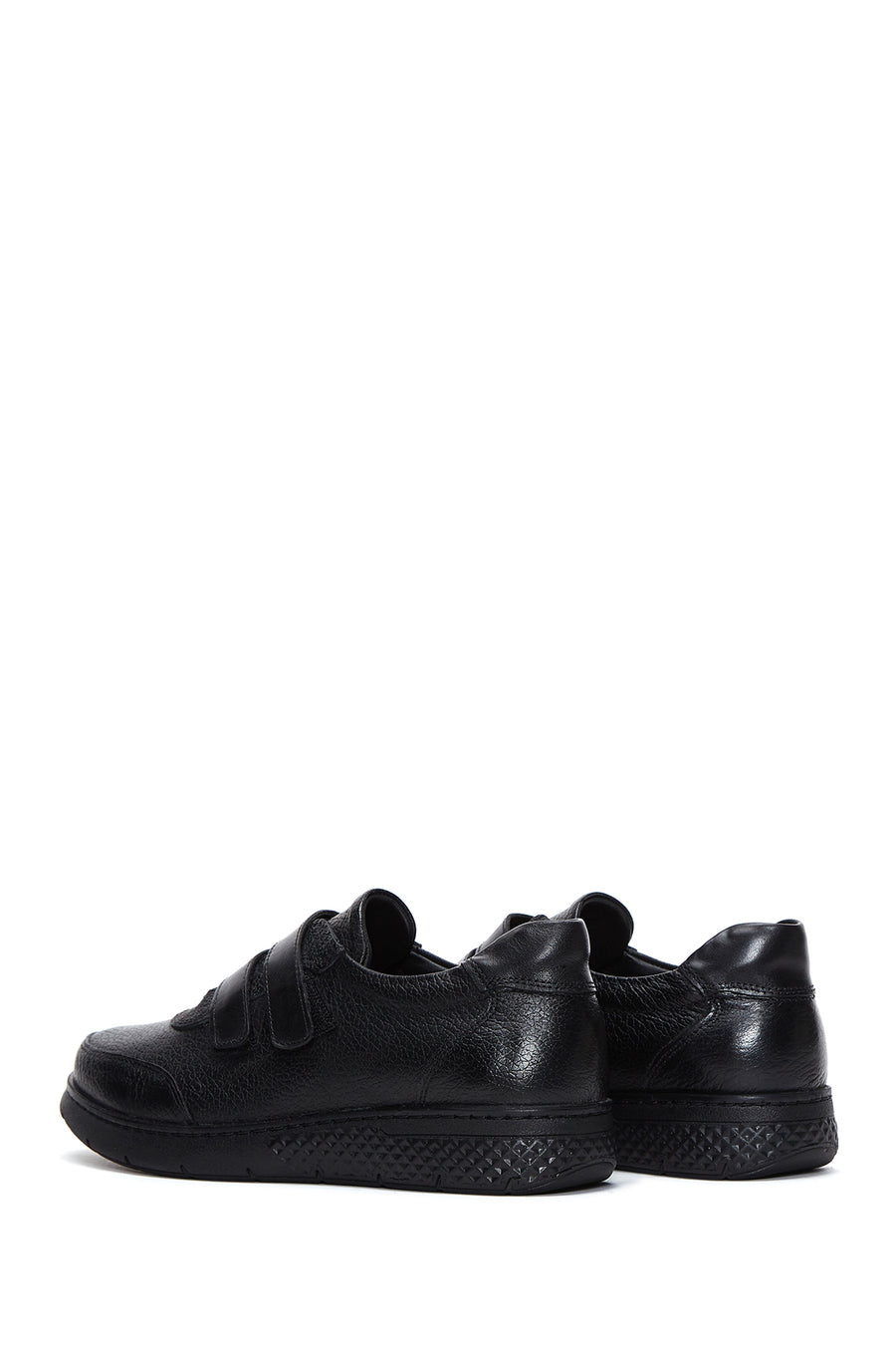 Women's Black Leather Comfort Shoes