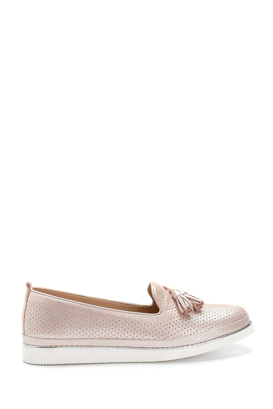 Women's Leather Glitter Detailed Loafer 21SFD3201SM | Derimod