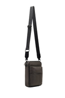 Men's Grey Fabric Messenger Bag | Derimod