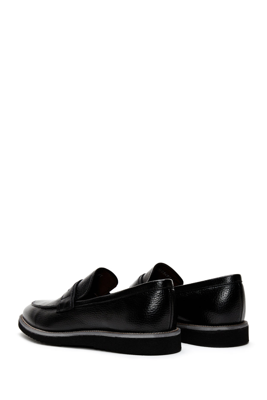 Men's Black Leather Casual Loafer