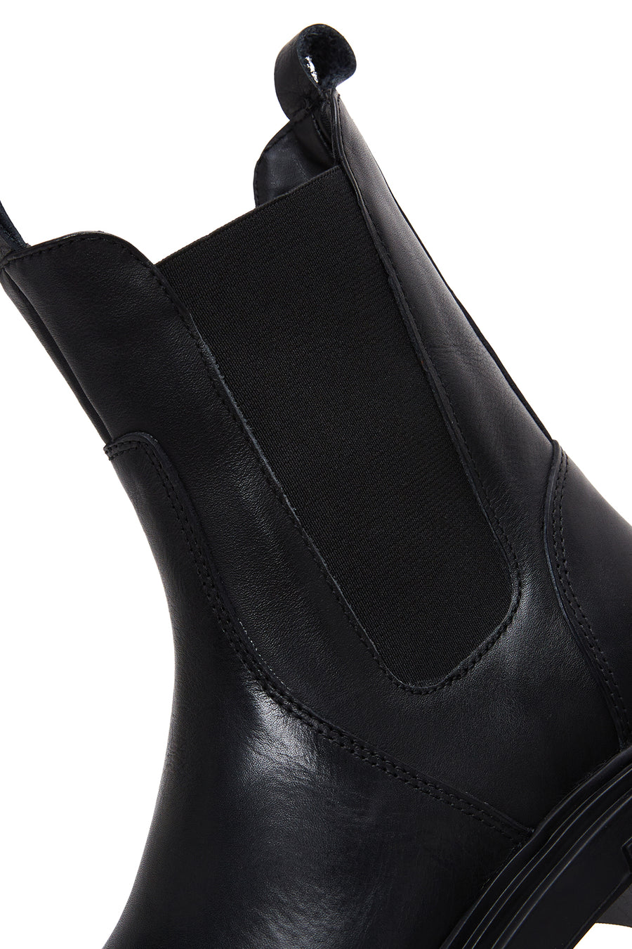 Women's Black Leather Chelsea Boots