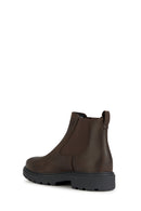 Geox Men's Brown Spherica Ec7 Leather Chelsea Boots | Derimod