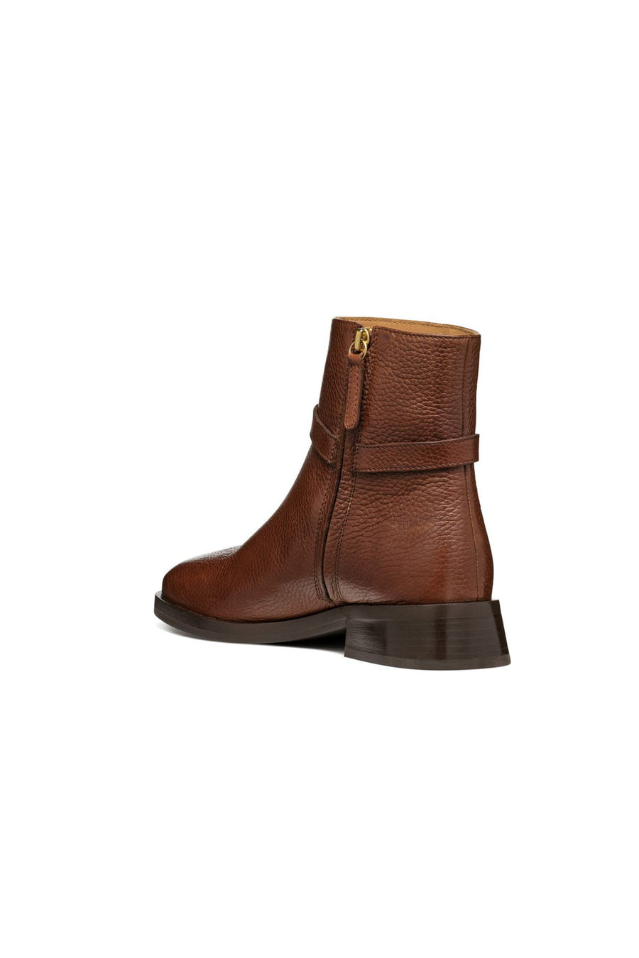 Geox Women's Brown Tormalina Zippered Leather Boots