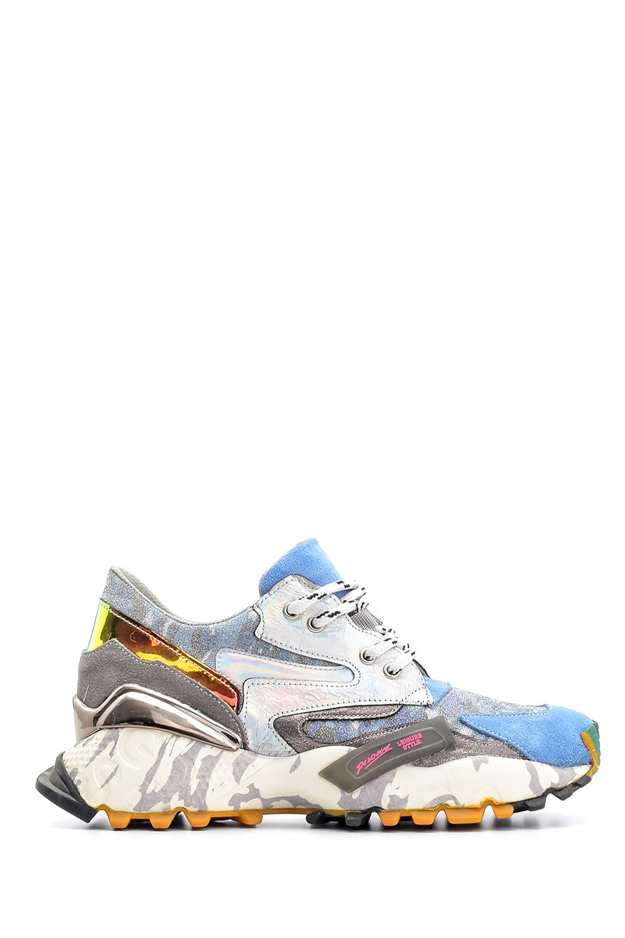 Kadın Yüksek Tabanlı Desenli Sneaker 19WFE227414 | Derimod
