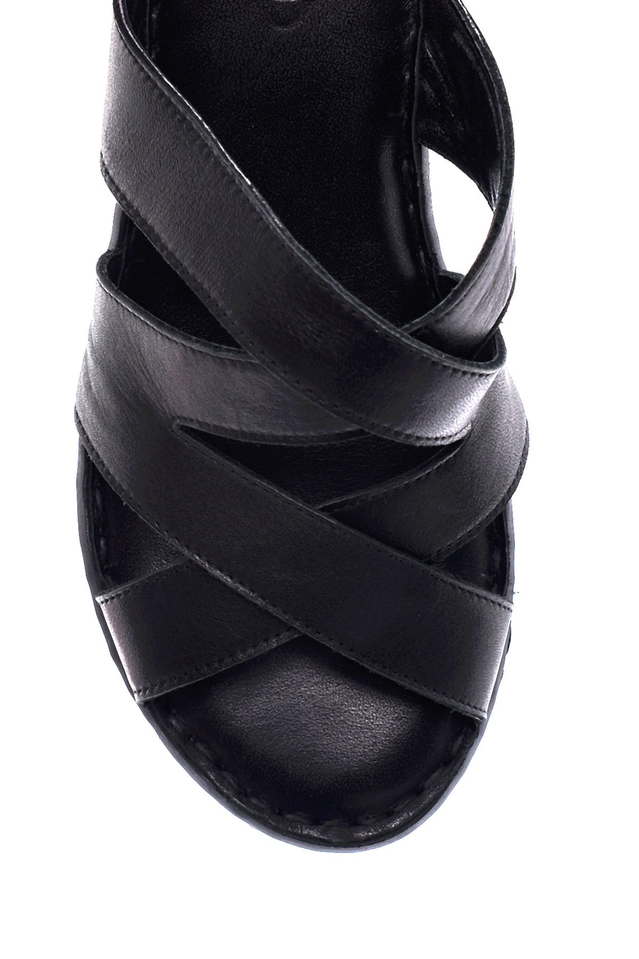 Women's Leather Comfort Wedge Heel Slippers
