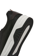 Erkek Siyah Bağcıklı Kalın Tabanlı Deri Sneaker | Derimod