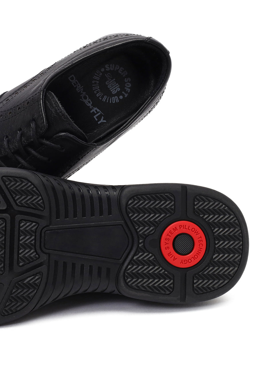 Men's Black Lace Up Leather Casual Shoes