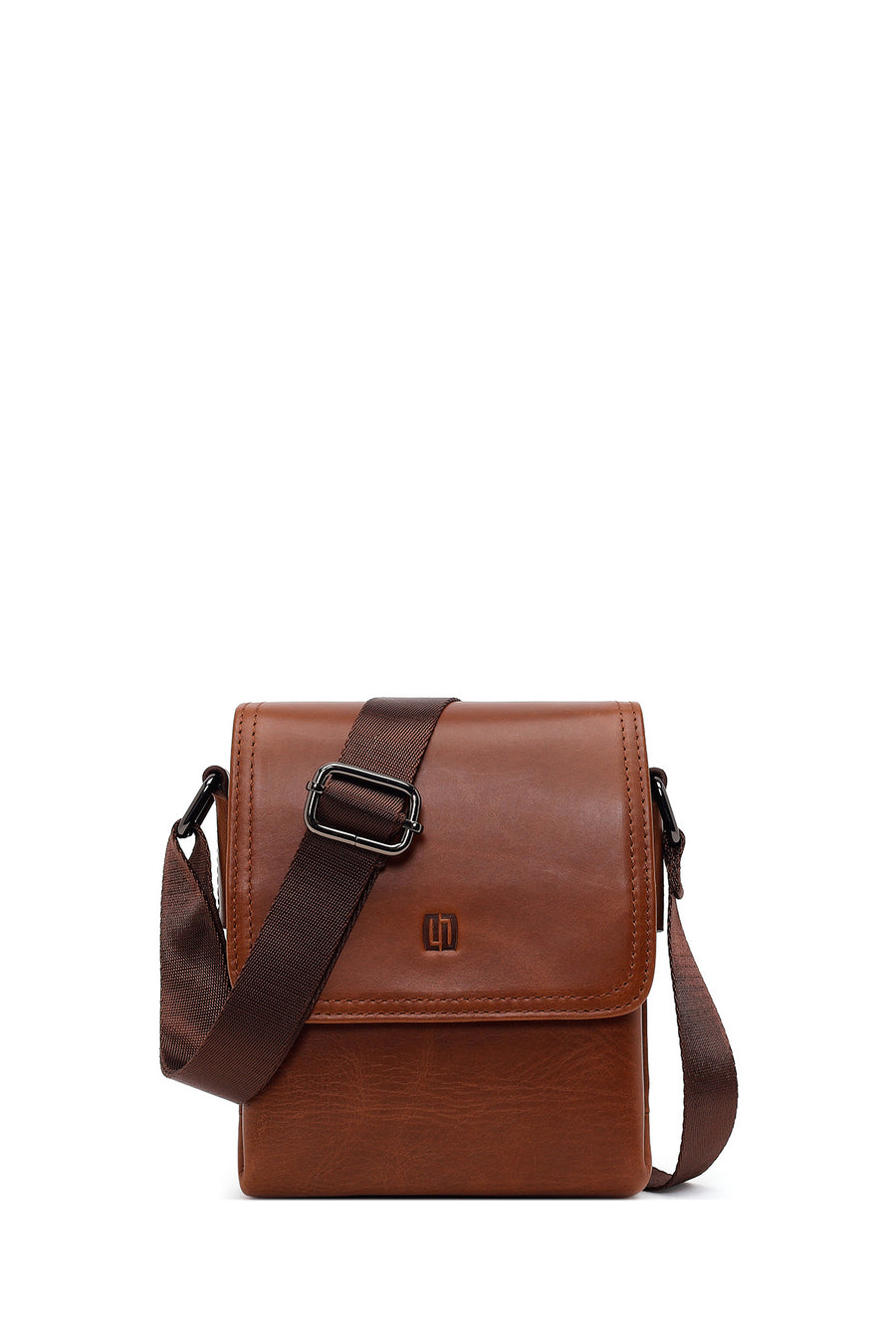 Male Brown Leather Messenger Bag 25WBD3540CR | Derimod