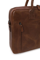 Male Brown Long Strap Leather Briefcase | Derimod