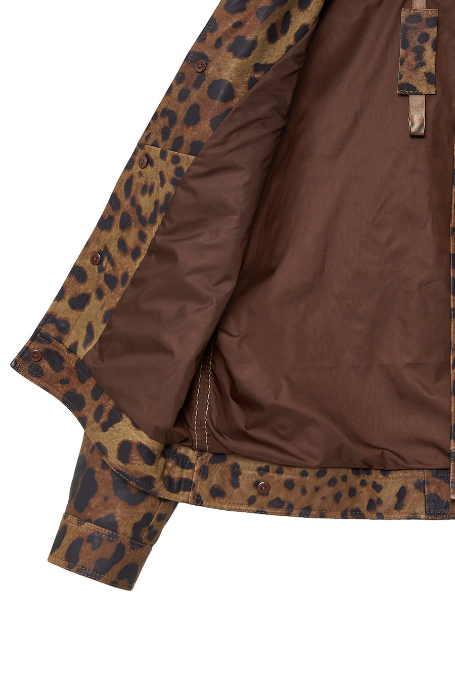 Valenza Women's Brown Leopard Patterned Leather Jacket