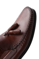 Men's Brown Leather Tasseled Classic Loafer | Derimod