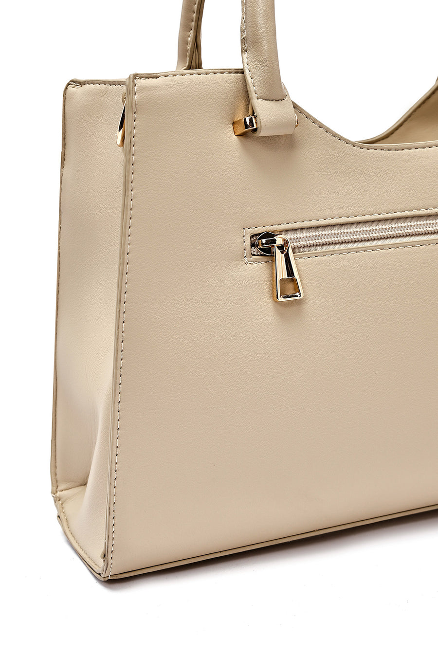 Women Beige Long Strap Classic Sleeve Bag