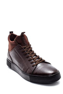 Men's Leather High-top Sneaker | Derimod