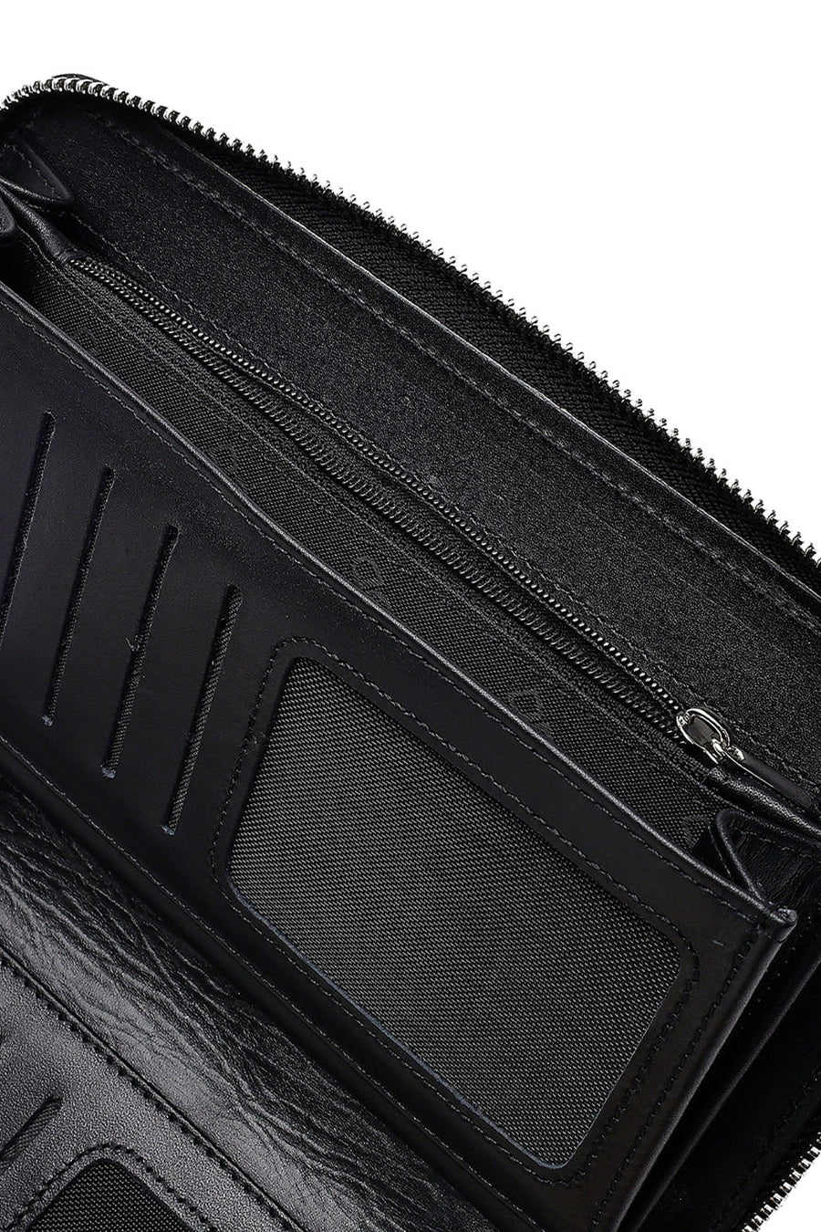 Men's Black Leather Mini Handbag