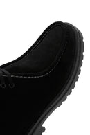 Men's Black Zippered Suede Leather Boots | Derimod