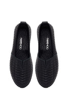 Woman Black Leather Comfort Loafer | Derimod