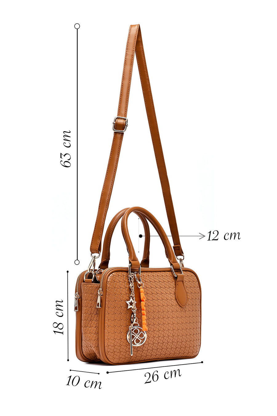 Women's Brown Long Strap Printed Classic Shoulder Bag