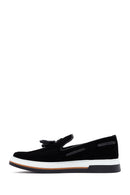 
Men's Black Suede Leather Tassel Casual Loafer
 | Derimod
