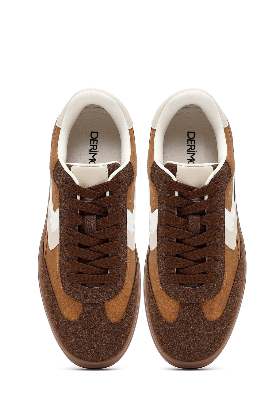 Women's Camel Lace-Up Thick-Soled Sneaker