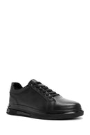 Men's Black Lace-up Leather Sneaker | Derimod