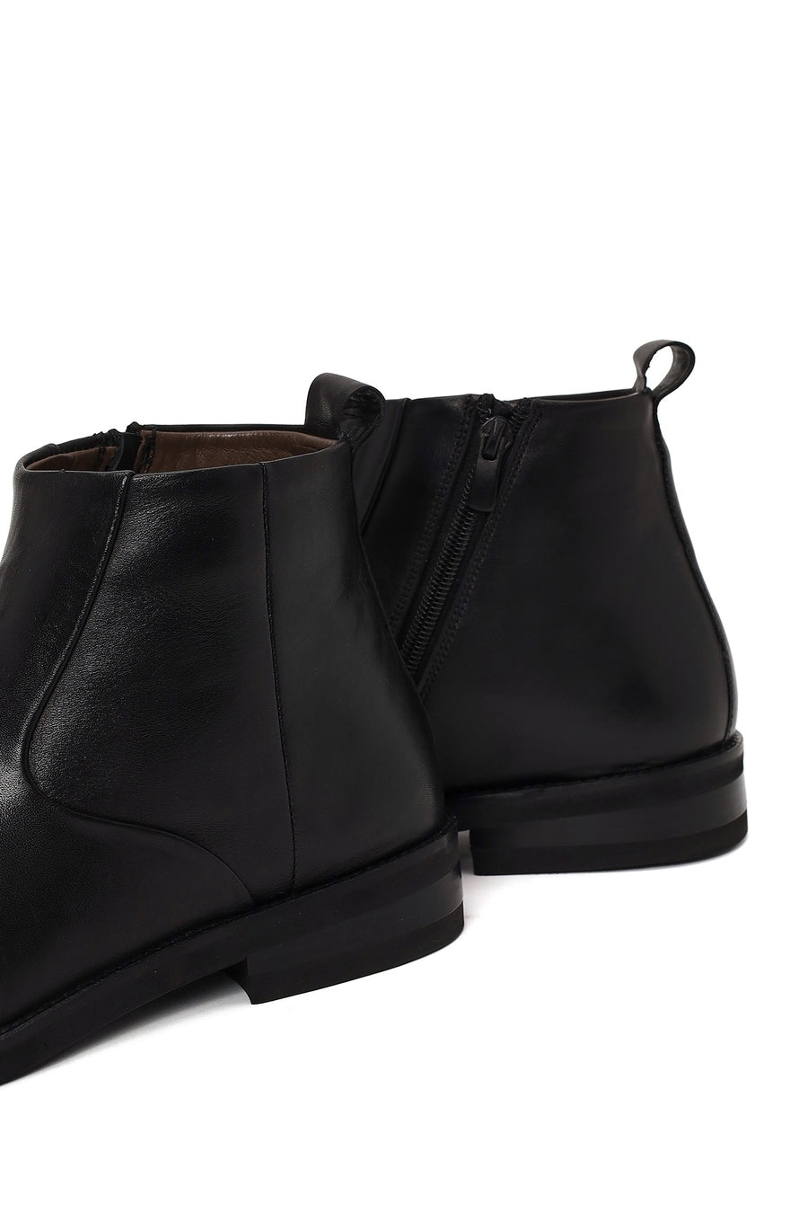 Derimod Black Male Black Zip Closure Leather Boots