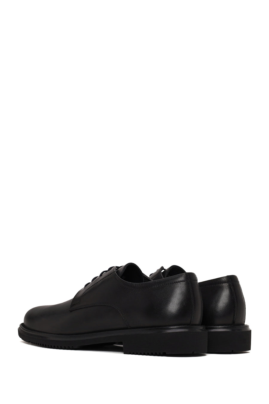Male Black Lace-up Leather Casual Shoes