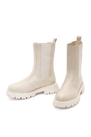 Women's Cream Chelsea Boots | Derimod