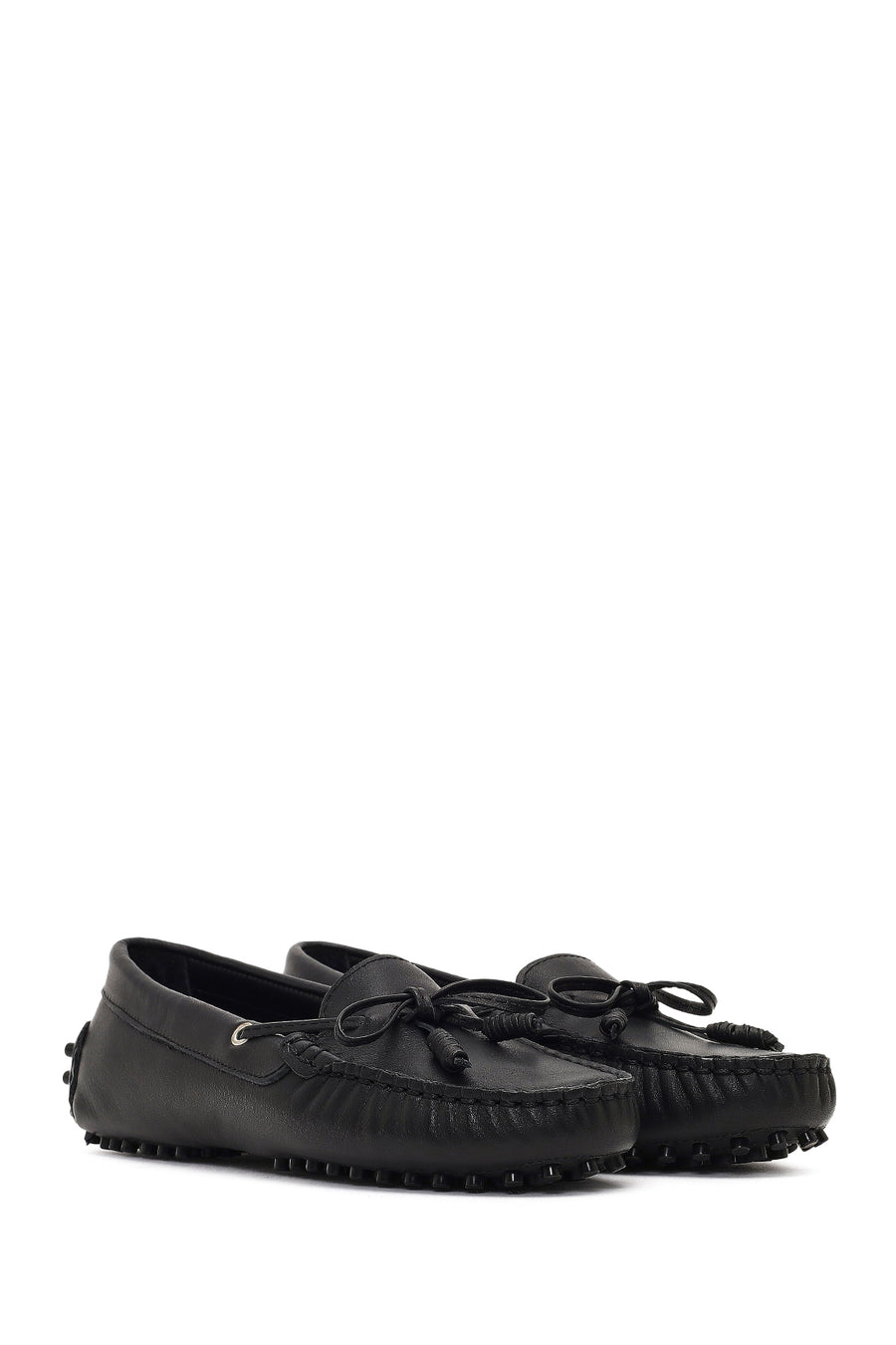 Women's Black Leather Loafer