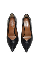 Women's Black Patterned Stiletto | Derimod