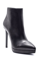 Women's Leather Heeled Bootie | Derimod