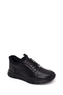 Male Black Lace-up Leather Sneaker | Derimod