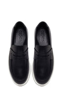 Erkek Siyah Deri Loafer | Derimod