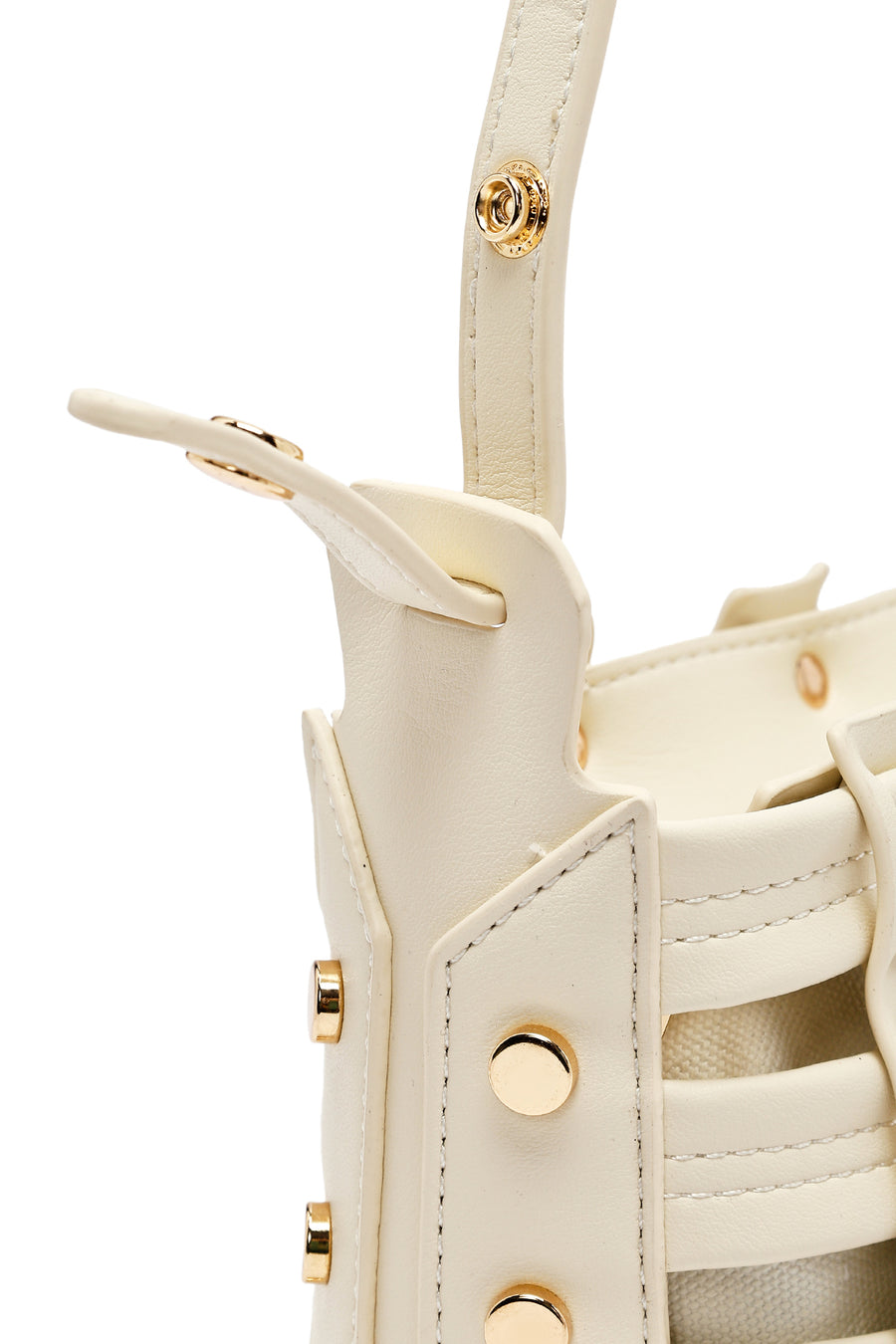 Woman Cream Long Strap Knit Crossbody Bag