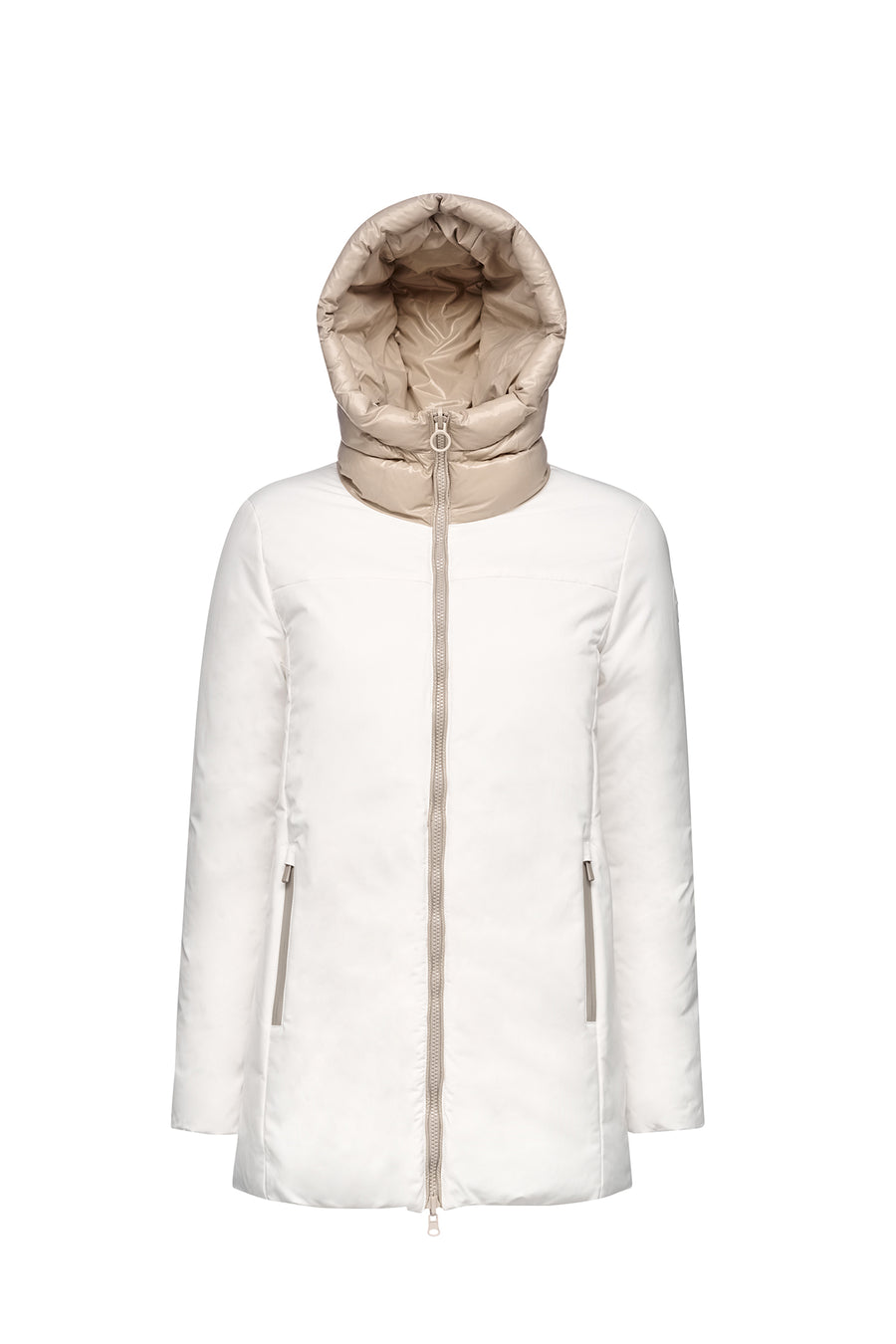 Geox Women's White Spherica Hooded Coat