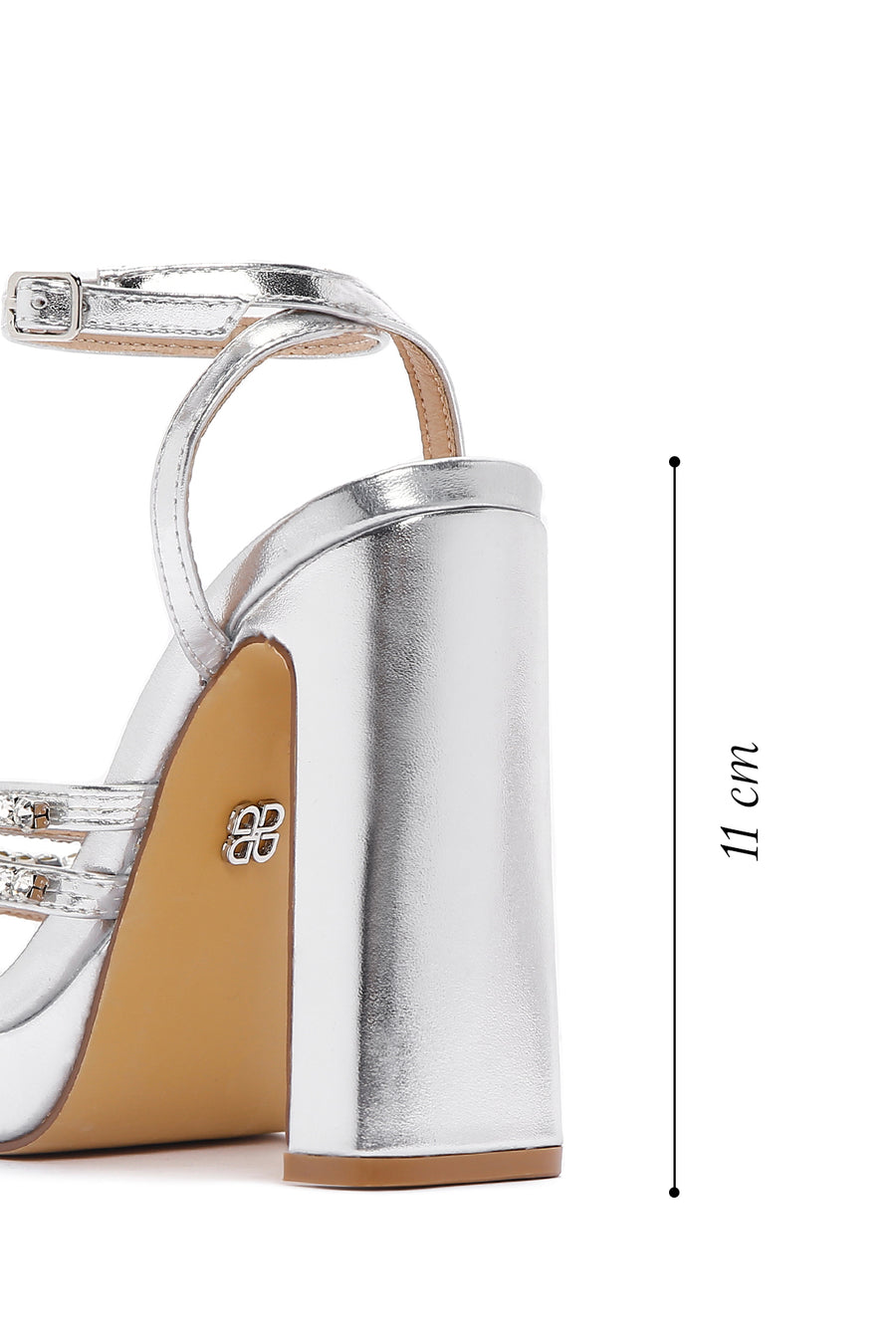 Women's Silver Stone High Heel Sandals