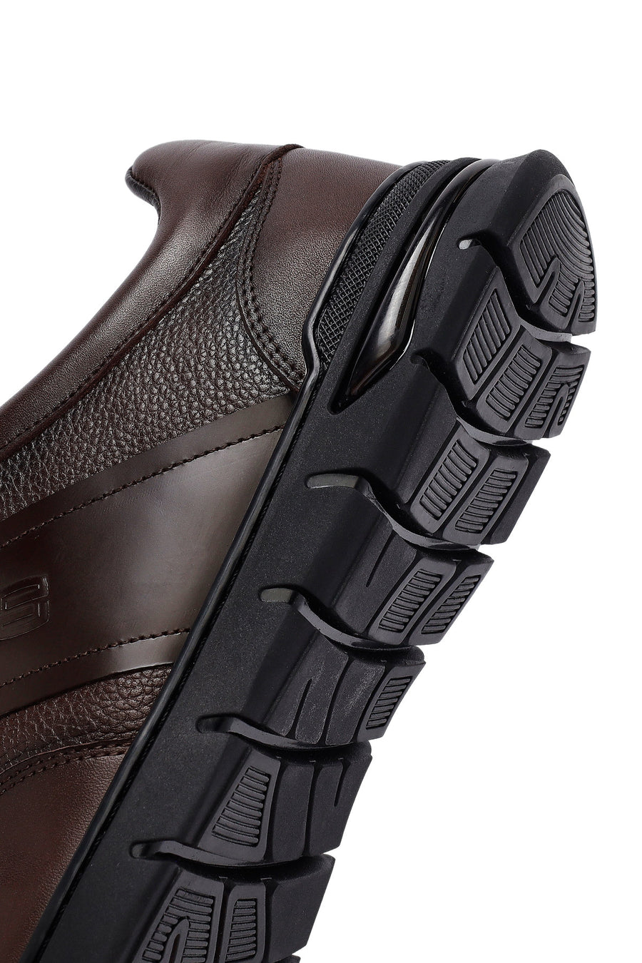 Erkek Kahverengi Bağcıklı Deri Casual Sneaker