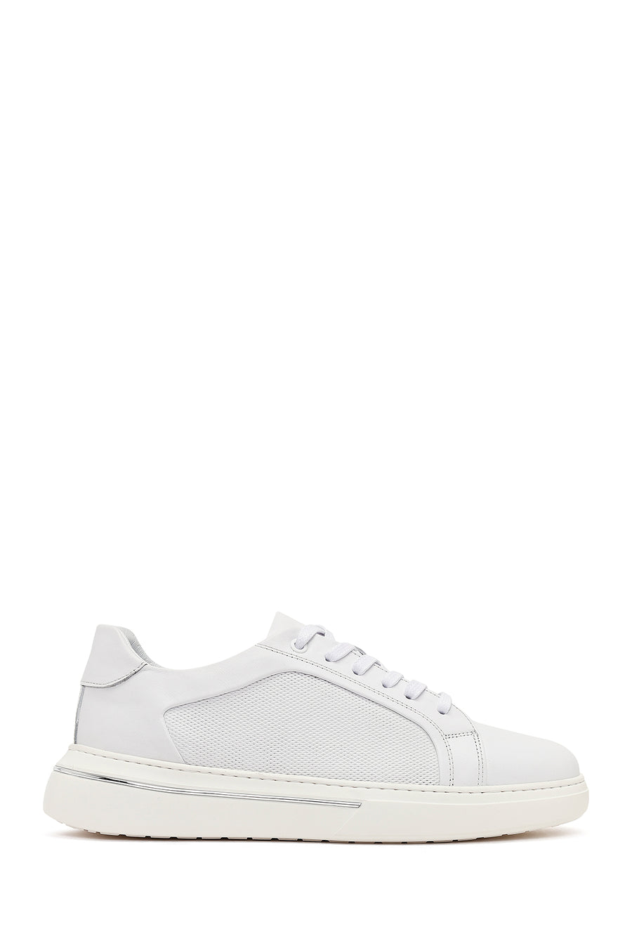 Erkek Beyaz Bağcıklı Deri Sneaker 26SFD660918 | Derimod