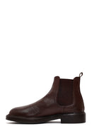 Men's Brown Leather Chelsea Boots | Derimod