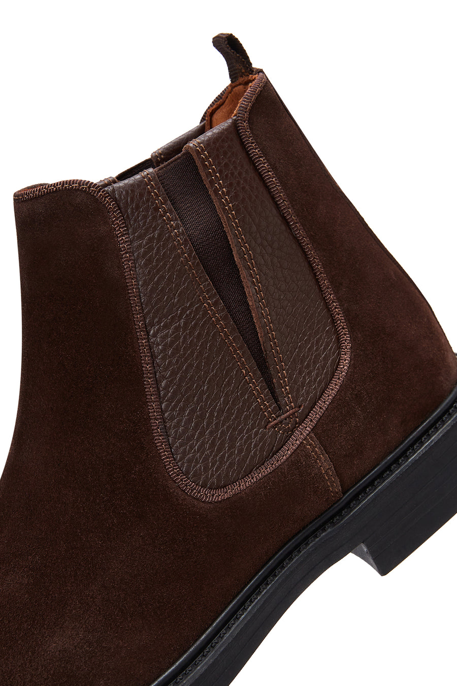 Men's Brown Suede Leather Chelsea Boots