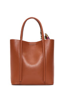 Women's Camel Long Strap Shoulder Bag with Accessory Detail | Derimod