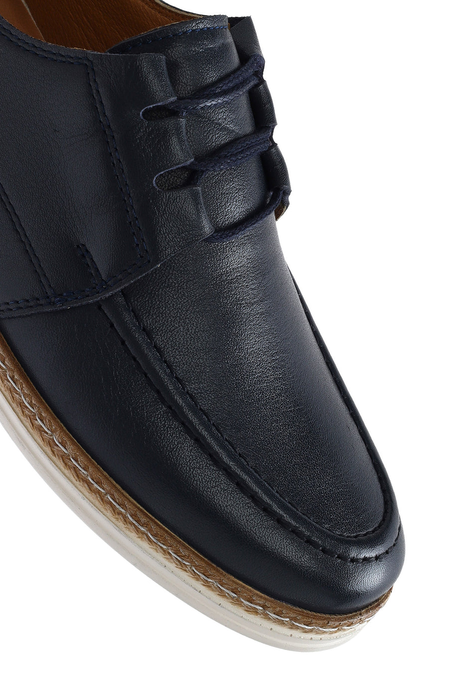 Men's Navy Blue Leather Casual Shoes