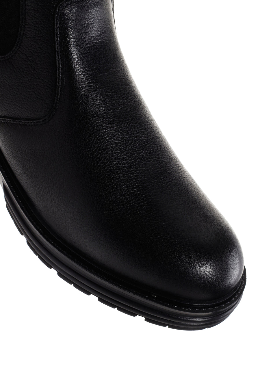 Men's Black Leather Casual Chelsea Boots
