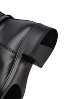 Women's Black Leather Boots with Accessories | Derimod