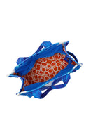 Woman Blue Long Strap Printed Shoulder Bag | Derimod