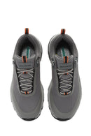 Skechers Men's Grey Lace-Up Fabric Sneakers | Derimod